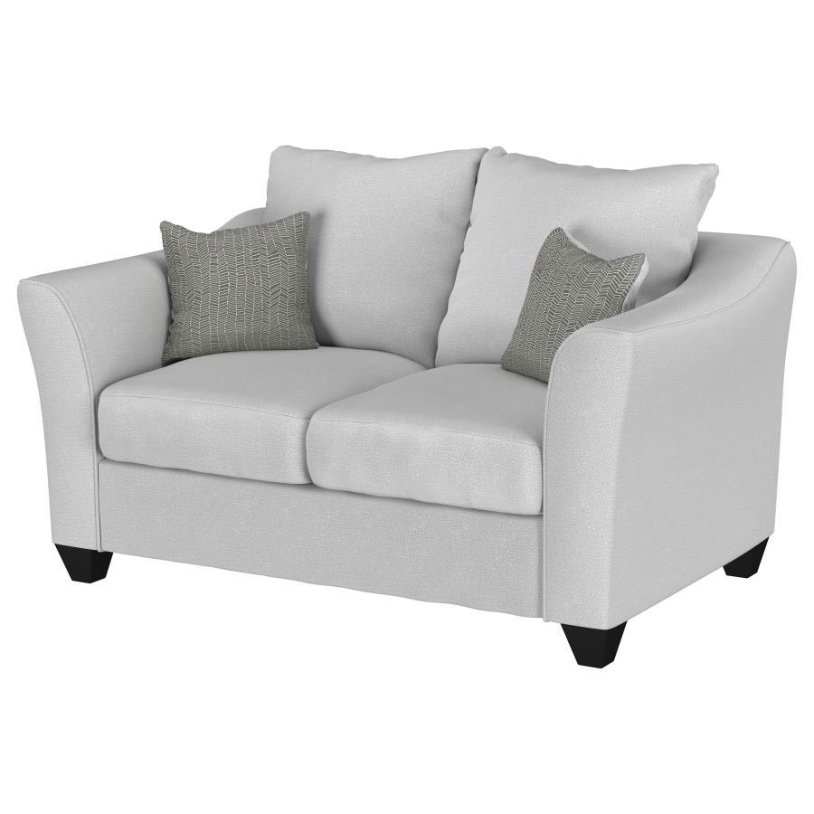 Salizar - Upholstered Flared Arm Loveseat Stationary Loveseats by CoasterEssence - Walls Furniture & Mattress