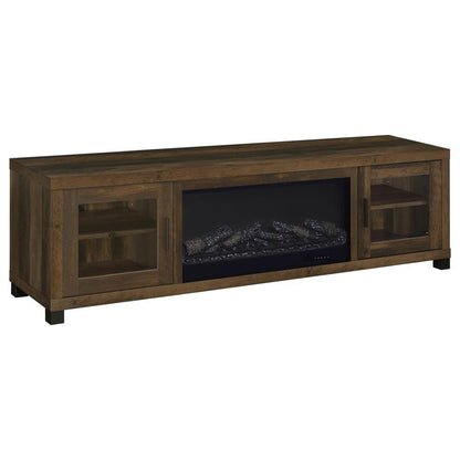 Havering - 71" TV Stand Fireplace Media Console - Dark Pine Fireplace TV Stands by Coaster Fine Furniture - Walls Furniture & Mattress