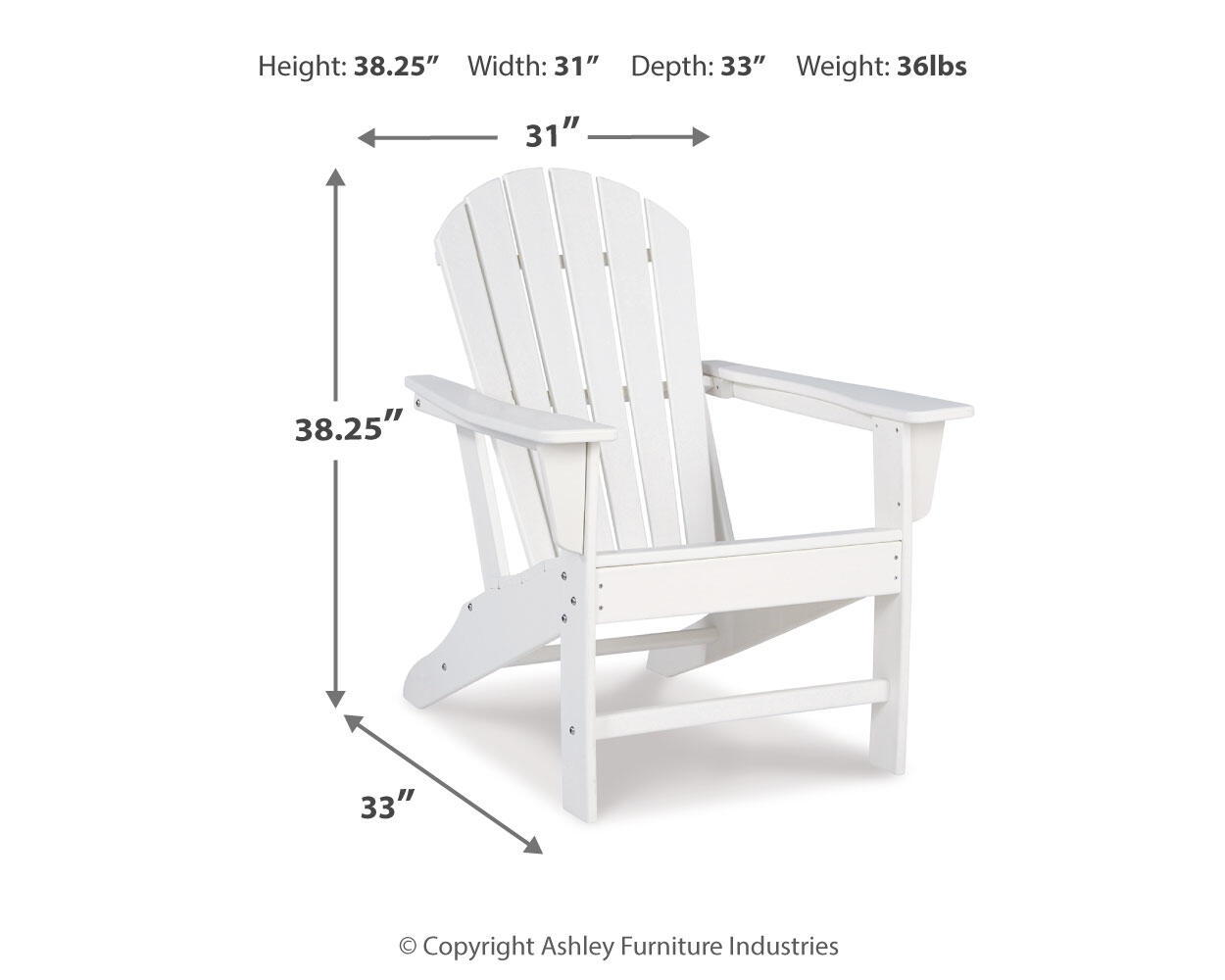Sundown Treasure - Outdoor Adirondack Chair Arm Chairs by Signature Design by Ashley® - Walls Furniture & Mattress
