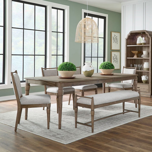 Hickory Grove - Rectangular Table Set With Upholstered Chairs 5 Piece Dining Room Sets by Liberty Furniture - Walls Furniture & Mattress