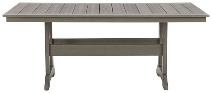 Visola - RECT Dining Table w/Umb OPT - Gray Dining Tables by Signature Design by Ashley® - Walls Furniture & Mattress