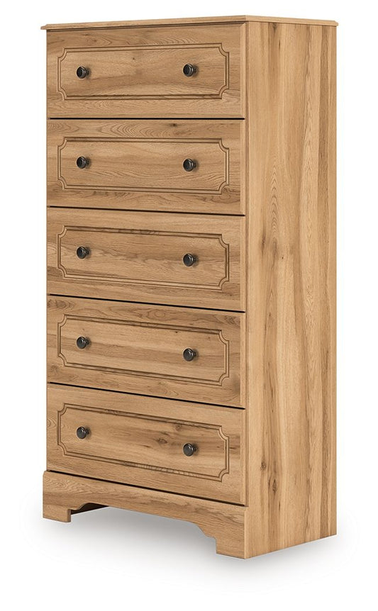 Aleaport - Warm Brown - Five Drawer Chest Accent Chests by Signature Design by Ashley® - Walls Furniture & Mattress