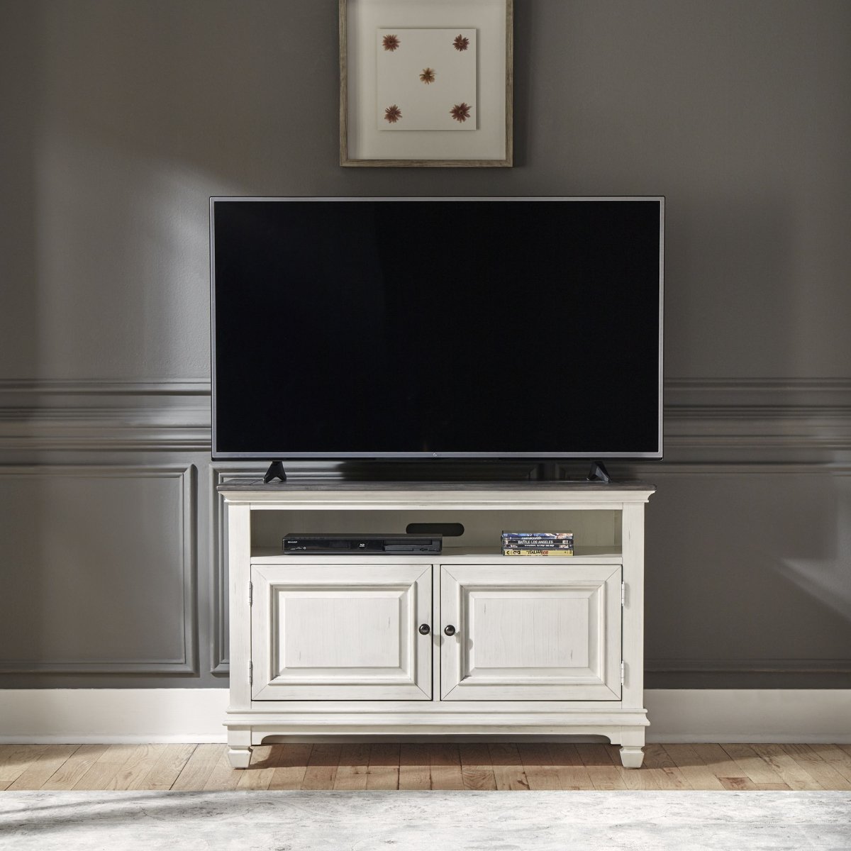 Allyson Park - 46" TV Console - White TV Stands by Liberty Furniture - Walls Furniture & Mattress