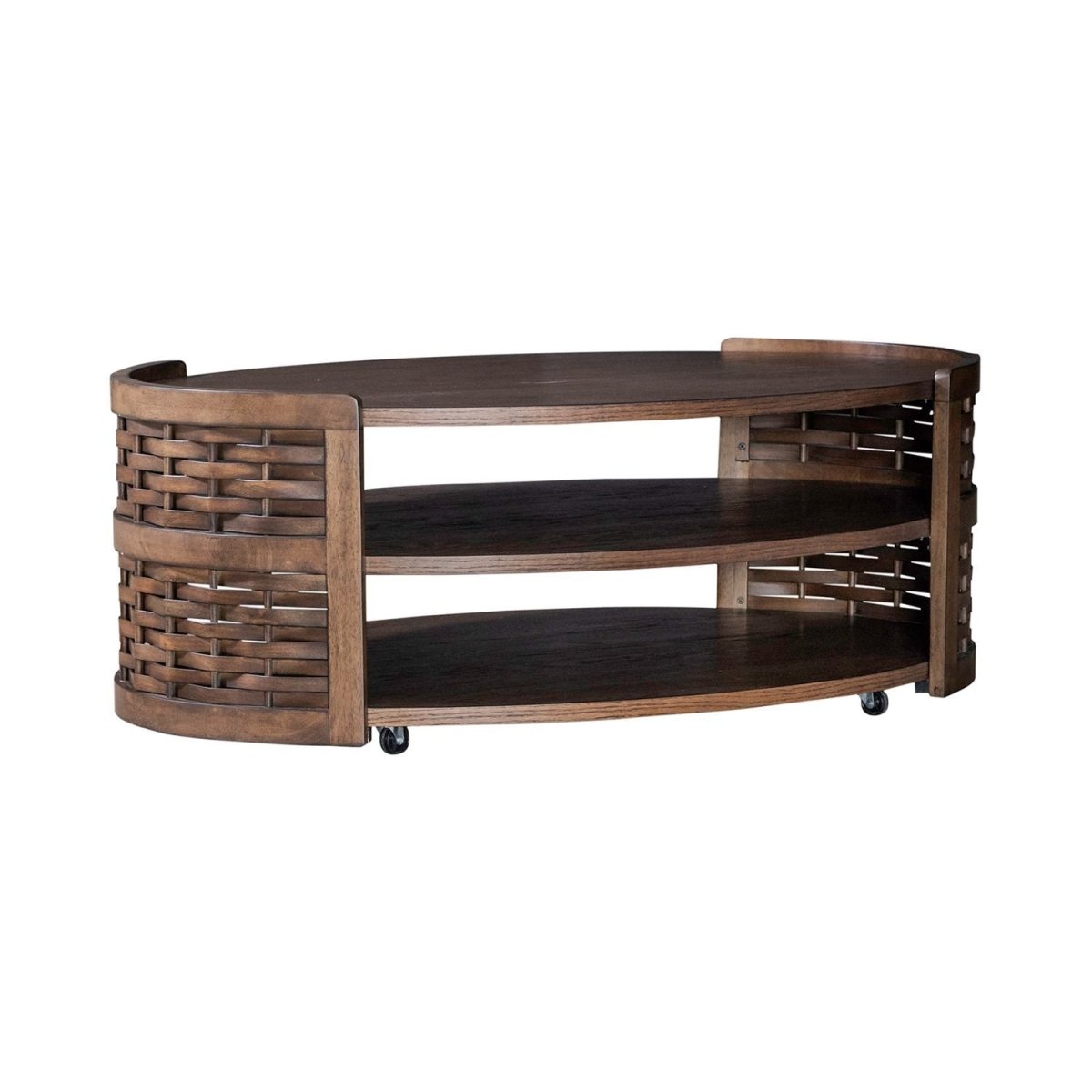 Warren Park - Oval Cocktail Table - Brown Cocktail Tables by Liberty Furniture - Walls Furniture & Mattress