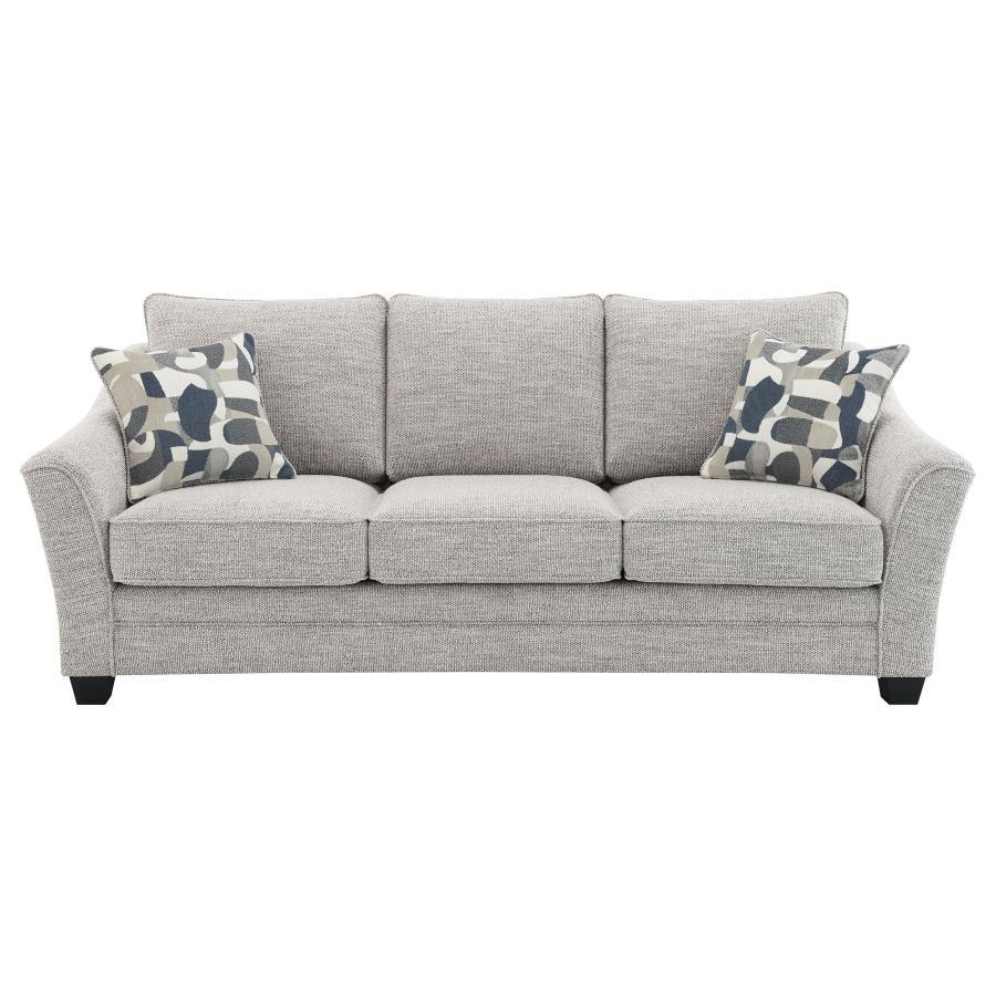 Tomkins - Boucle Upholstered Sofa - Light Gray Stationary Sofas by Coaster Fine Furniture - Walls Furniture & Mattress