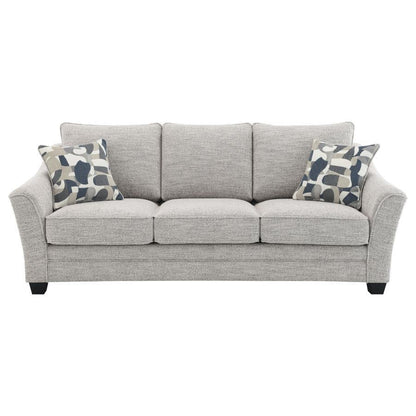 Tomkins - Boucle Upholstered Sofa - Light Gray Stationary Sofas by Coaster Fine Furniture - Walls Furniture & Mattress