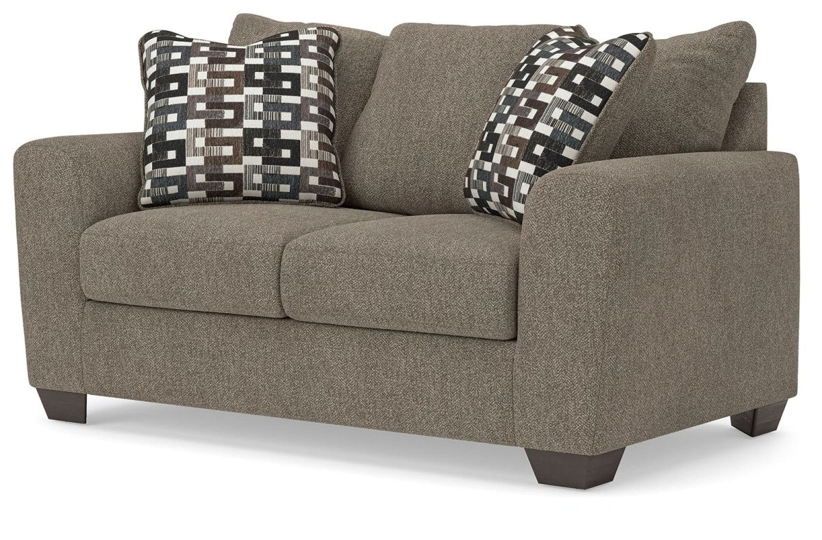 Triston - Peaks - Loveseat - Suede Stationary Loveseats by Benchcraft® - Walls Furniture & Mattress