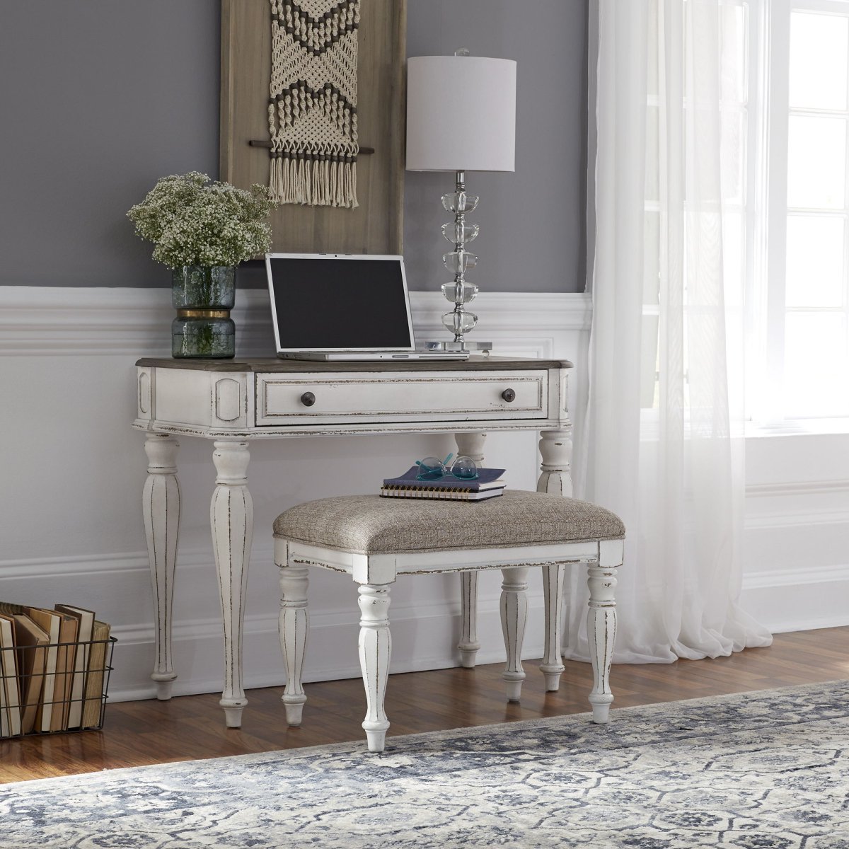 Magnolia Manor - Vanity - White Vanity Sets by Liberty Furniture - Walls Furniture & Mattress