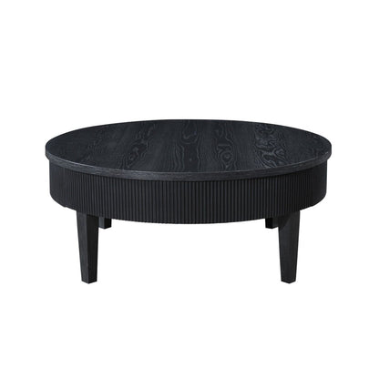 Tate - Round One Drawer Coffee Table - Black Coffee Tables by New Classic - Walls Furniture & Mattress