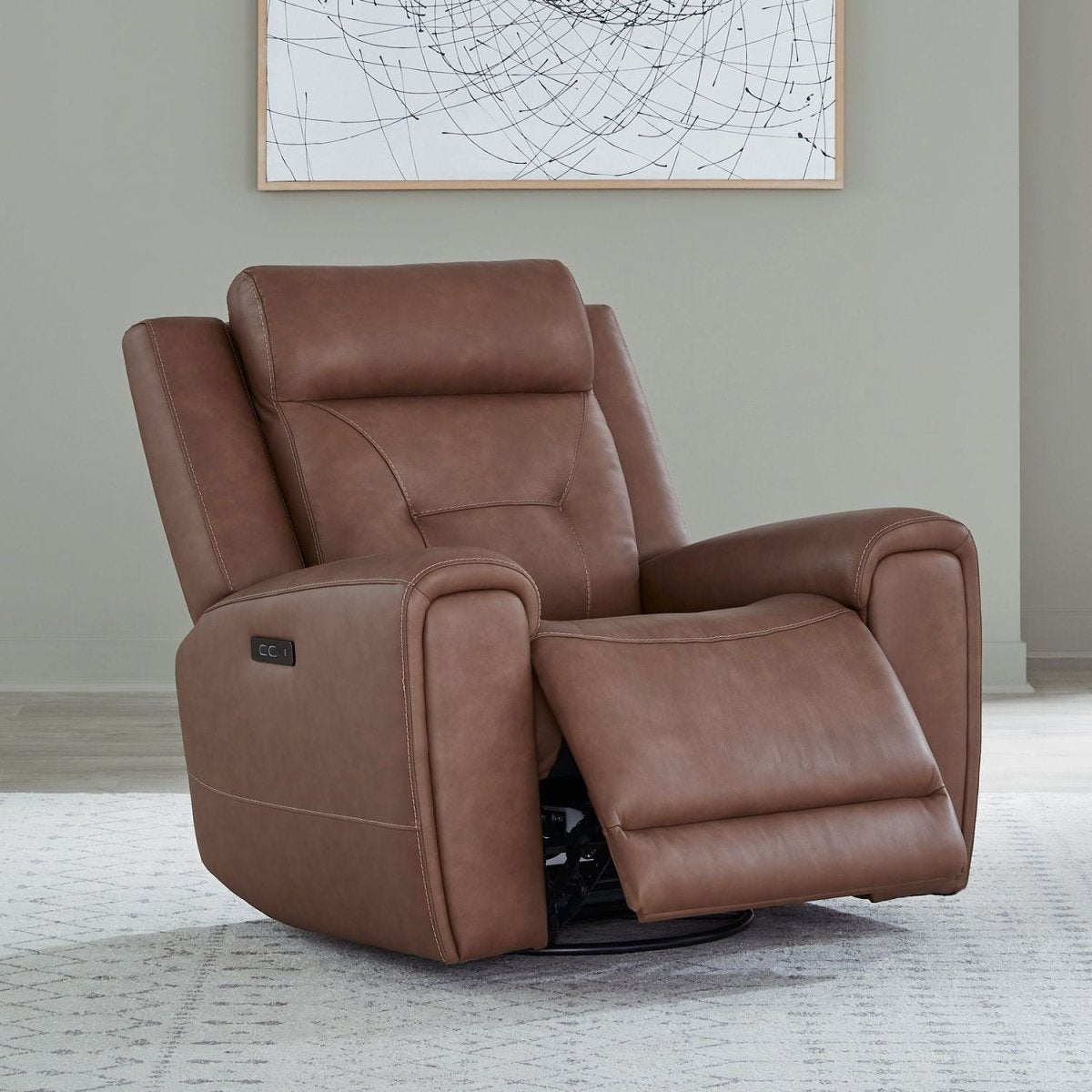 Beckham - Swivel Glider Recliner P2 - Brown Swivel Glider Chairs by Liberty Furniture - Walls Furniture & Mattress