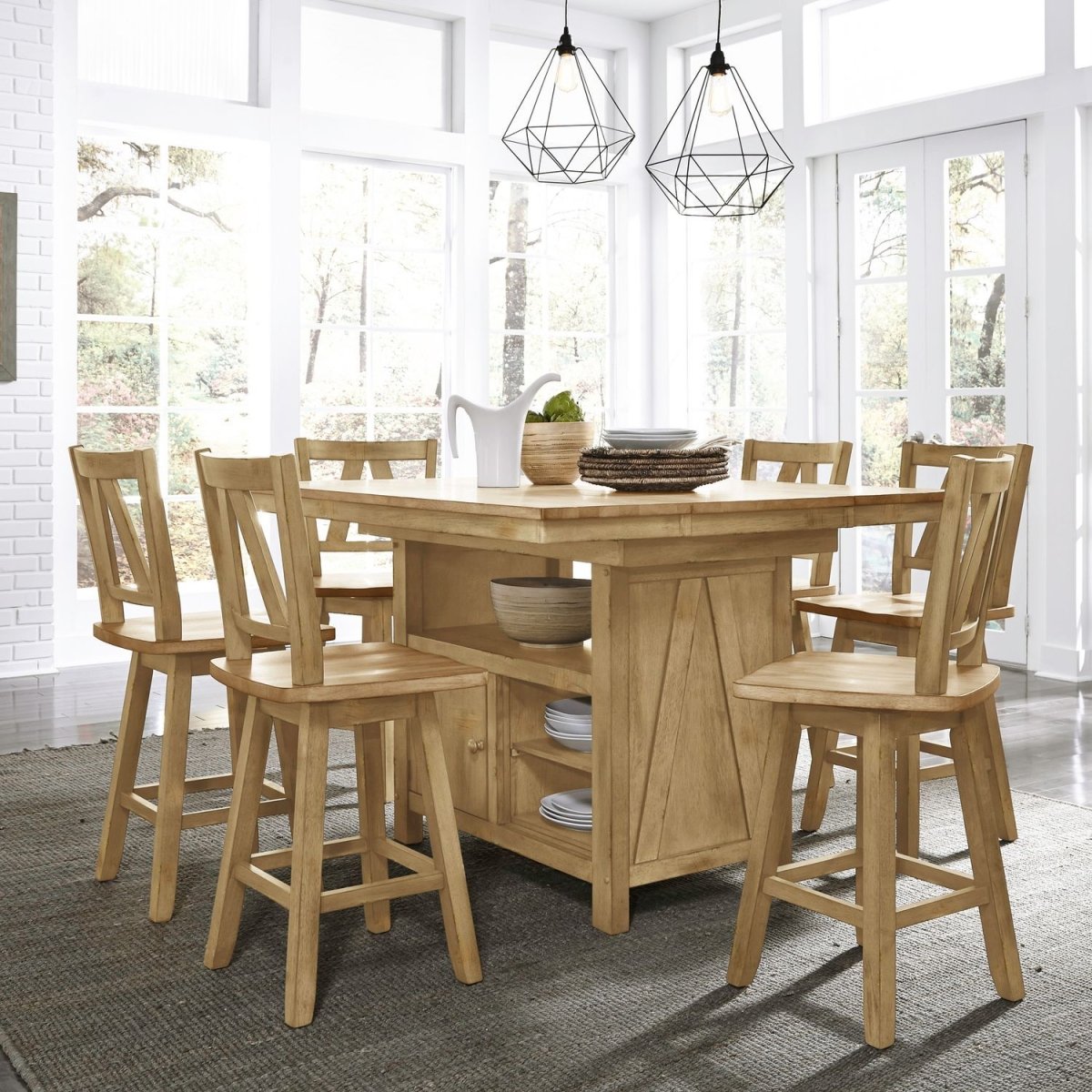 Lindsey Farm - Gathering Table Set 5 Piece Dining Room Sets by Liberty Furniture - Walls Furniture & Mattress