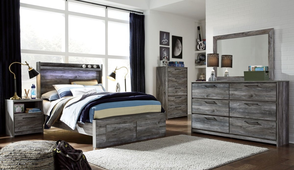 Baystorm - Panel Bedroom Set - Gray 8 + Piece Bedroom Sets by Signature Design by Ashley® - Walls Furniture & Mattress