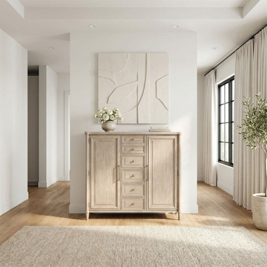 Rochelle Park - 2 Door 5 Drawer Chest - Smokey Taupe Door Chests by Liberty Furniture - Walls Furniture & Mattress