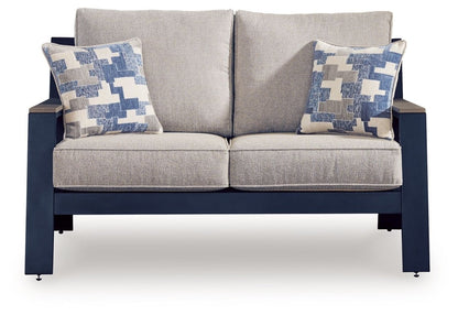 East Beach - Loveseat With Cushion - Blue Loveseats by Signature Design by Ashley® - Walls Furniture & Mattress
