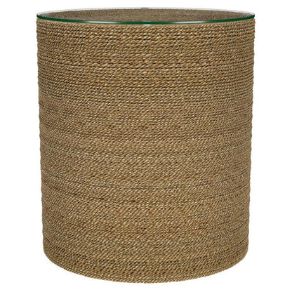 Halden - Round Woven Seagrass Accent Side Table - Light Brown Side Tables by Coaster Fine Furniture - Walls Furniture & Mattress