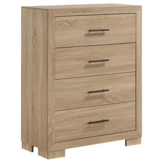 Arielle - 4 - Drawer Bedroom Chest Of Drawers - Light Oak Accent Chests by Coaster Fine Furniture - Walls Furniture & Mattress