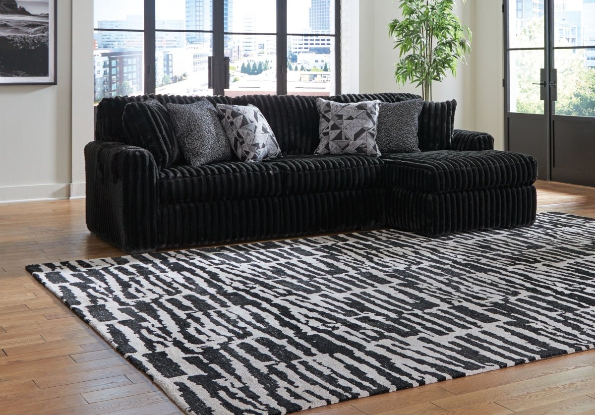 Midnight-Madness - 3 Piece Sectional Stationary Sectionals by Signature Design by Ashley® - Walls Furniture & Mattress