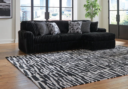 Midnight-Madness - 3 Piece Sectional Stationary Sectionals by Signature Design by Ashley® - Walls Furniture & Mattress
