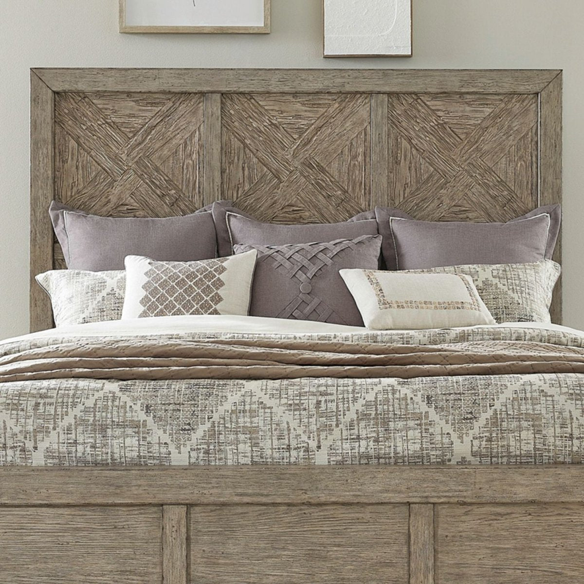 Skyview Lodge - King Panel Headboard - Cobblestone Panel Headboards by Liberty Furniture - Walls Furniture & Mattress