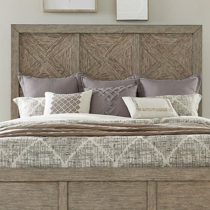 Skyview Lodge - King Panel Headboard - Cobblestone Panel Headboards by Liberty Furniture - Walls Furniture & Mattress
