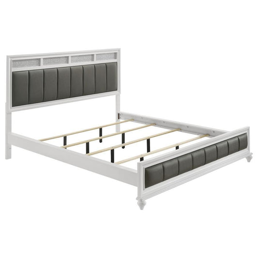 Barzini - Upholstered Panel Bed Panel Beds by CoasterEveryday - Walls Furniture & Mattress