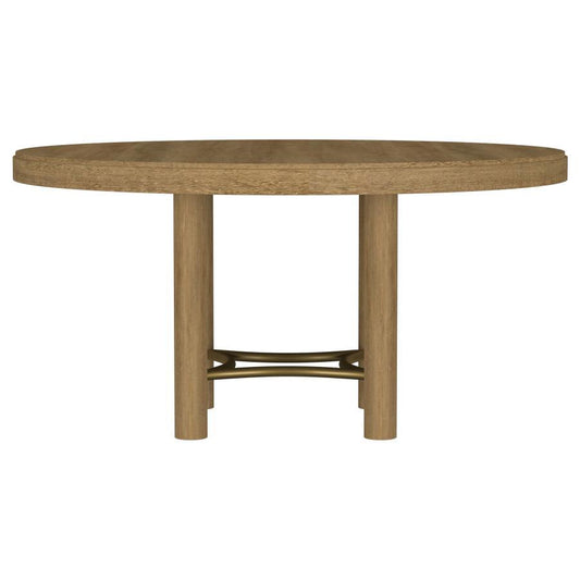 Arini - 60" Round Wood Dining Room Table - Sand Wash Dining Tables by Coaster Fine Furniture - Walls Furniture & Mattress