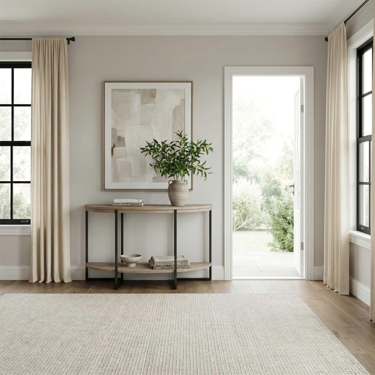 Paran Place - Demilune Sofa Table - Natural Sofa Tables by Liberty Furniture - Walls Furniture & Mattress