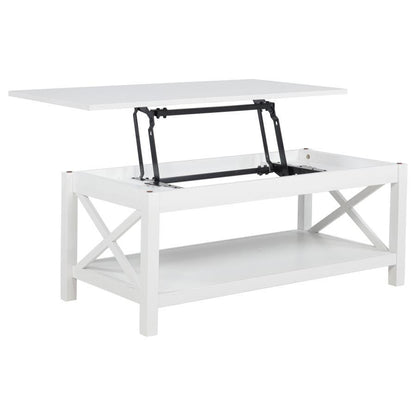 Skyview - 44" Rectangular Lift Top Coffee Table - White Coffee Tables by Coaster Fine Furniture - Walls Furniture & Mattress