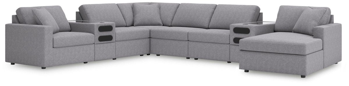 Modmax - Sectional - Granite Stationary Sectionals by Signature Design by Ashley® - Walls Furniture & Mattress
