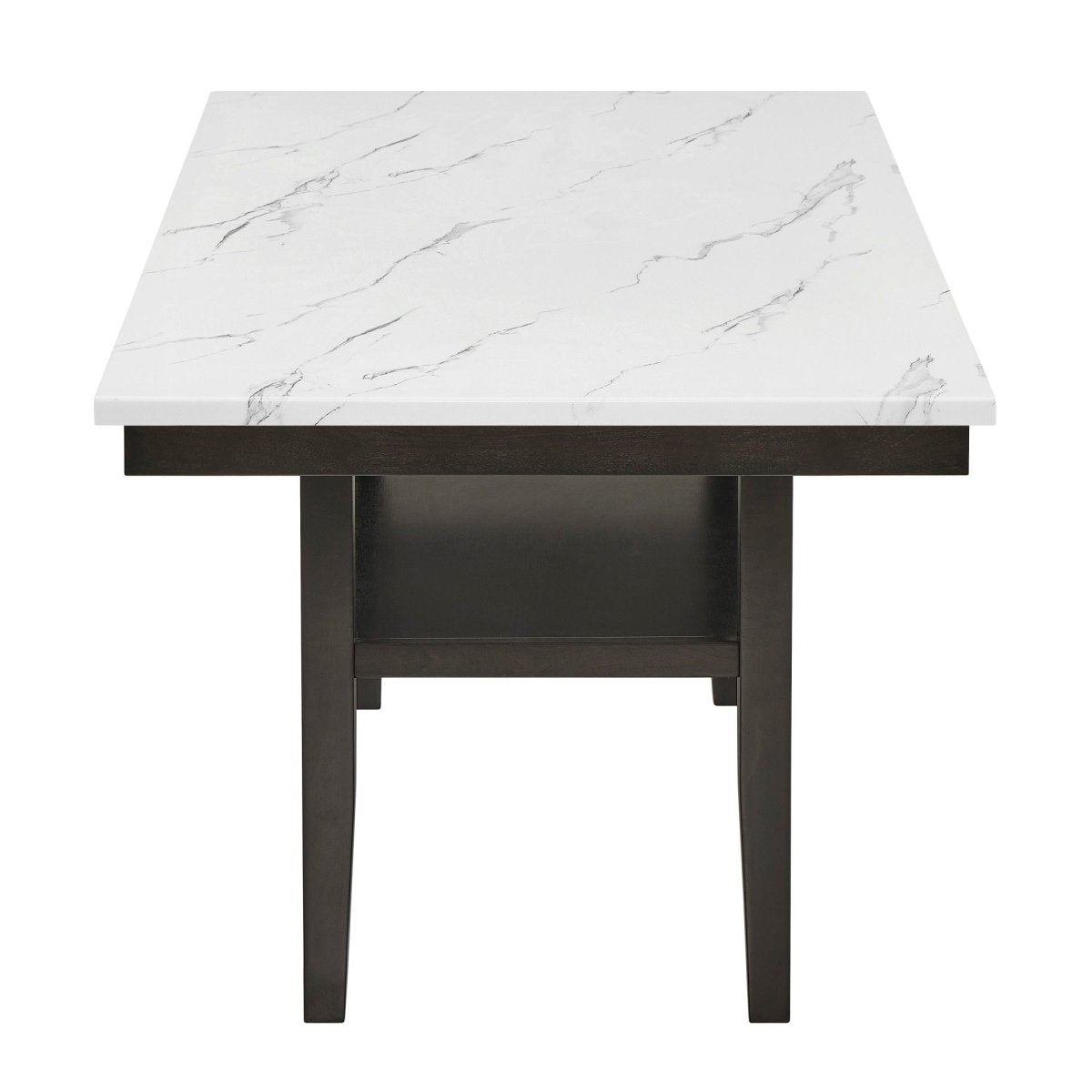 Carissa - 60" Rectangle Dining Table With Storage Shelf - Black / White Dining Tables by New Classic - Walls Furniture & Mattress