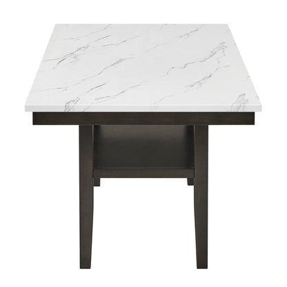 Carissa - 60" Rectangle Dining Table With Storage Shelf - Black / White Dining Tables by New Classic - Walls Furniture & Mattress