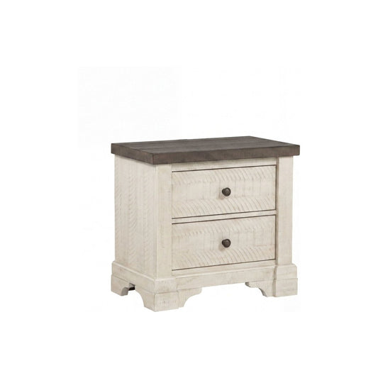 Augusta - Two Drawer Nightstand With USB Port Nightstands w/ Charging Stations by New Classic - Walls Furniture & Mattress