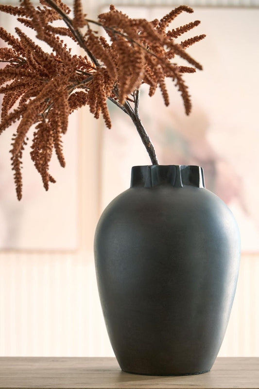 Kaslett - Vase - Antique Black Vases & Jars by Signature Design by Ashley® - Walls Furniture & Mattress