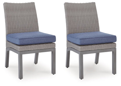 Half Moon Beach - Side Chair With Cushion (Set of 2) - Blue / Gray Chair Sets by Signature Design by Ashley® - Walls Furniture & Mattress