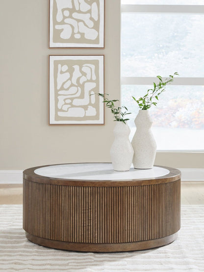 Hadonna - Round Table End Tables by Signature Design by Ashley® - Walls Furniture & Mattress
