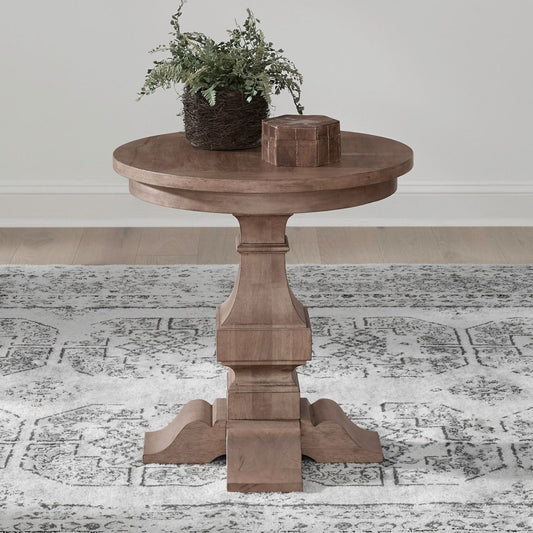 Haven Hills - Round End Table - Camel Beige End Tables by Liberty Furniture - Walls Furniture & Mattress