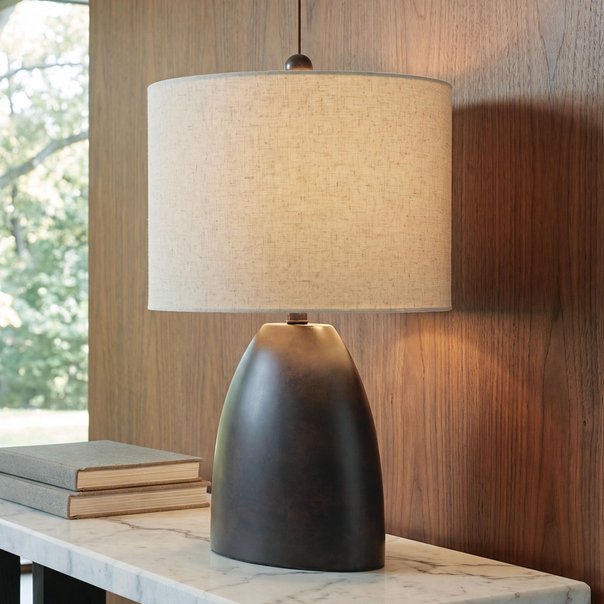 Sethmore - Terracotta Table Lamp - Antique Black Table Lamps by Signature Design by Ashley® - Walls Furniture & Mattress