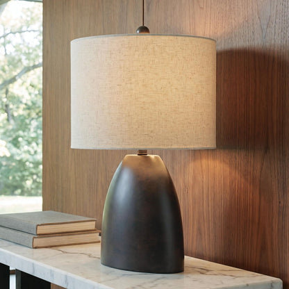 Sethmore - Terracotta Table Lamp - Antique Black Table Lamps by Signature Design by Ashley® - Walls Furniture & Mattress