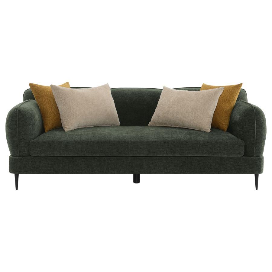 Jade - Chenille Upholstered Modern Track Arm Sofa Stationary Sofas by Coaster Fine Furniture - Walls Furniture & Mattress