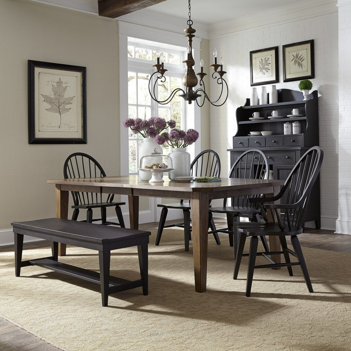 Hearthstone Ridge - Rectangular Table Set 5 Piece Dining Room Sets by Liberty Furniture - Walls Furniture & Mattress