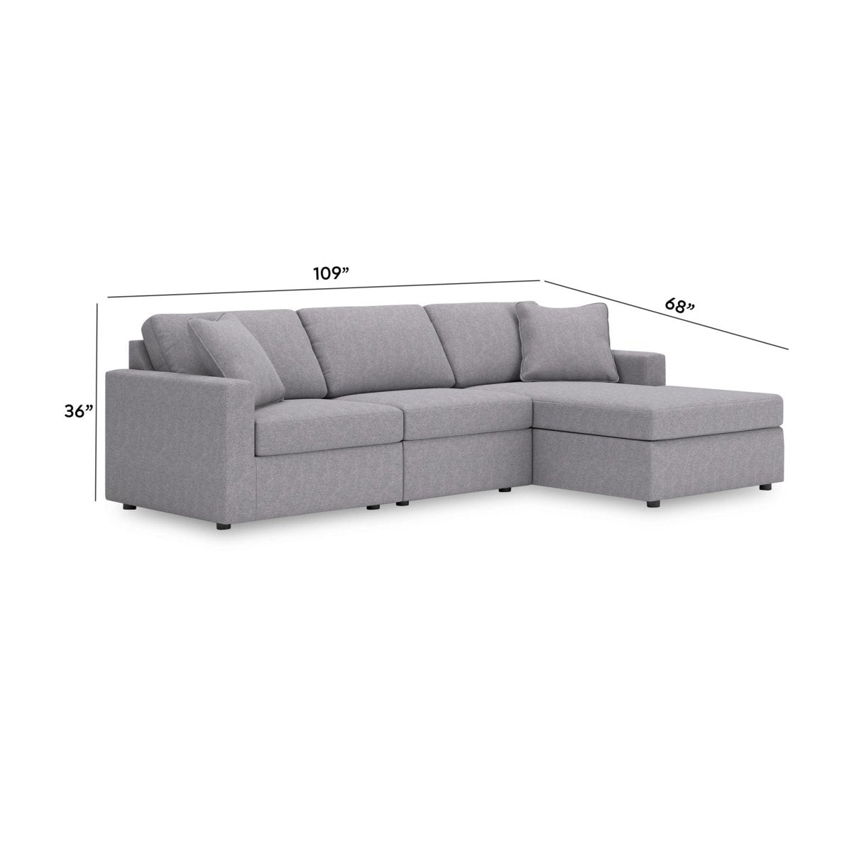 Modmax - 3 Piece Sectional Stationary Sectionals by Signature Design by Ashley® - Walls Furniture & Mattress