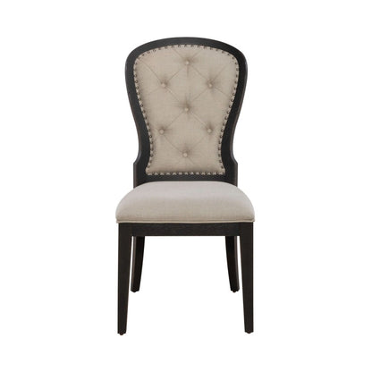 Americana Farmhouse - Upholstered Tufted Back Side Chair