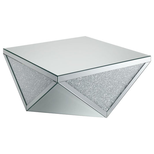 Amore - Square Mirrored Acrylic Crystal Table End Tables by CoasterElevations - Walls Furniture & Mattress