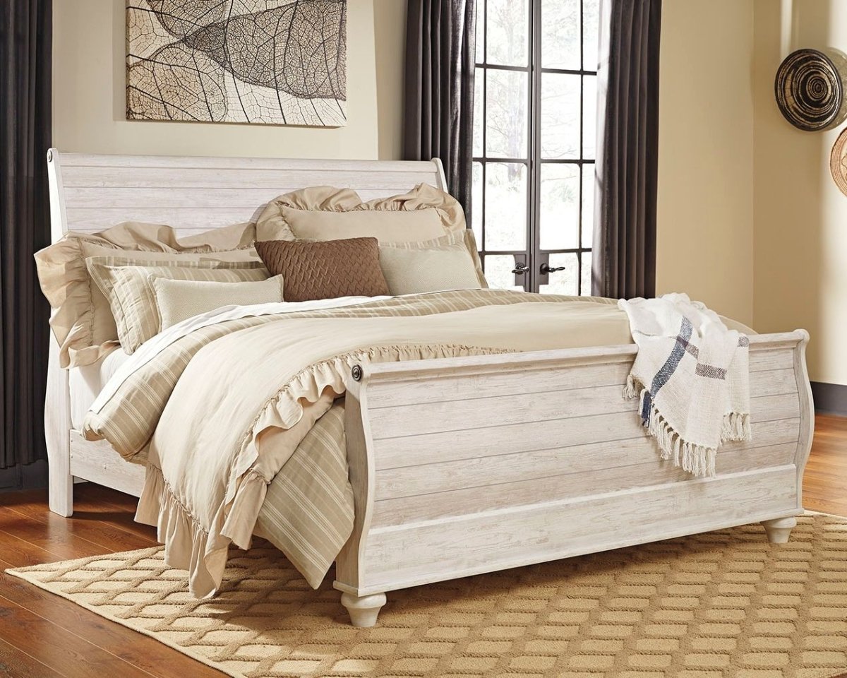 Willowton - Sleigh Bed Sleigh Beds by Signature Design by Ashley® - Walls Furniture & Mattress