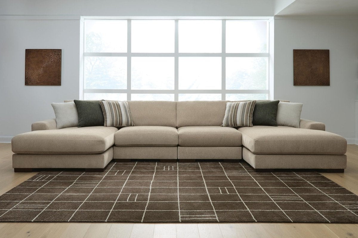 Linenhause - Sectional Stationary Sectionals by Benchcraft® - Walls Furniture & Mattress