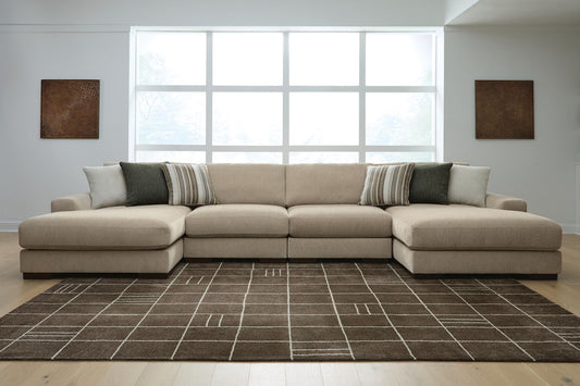 Linenhause - 4-Piece Double Chaise Sectional - Dune
