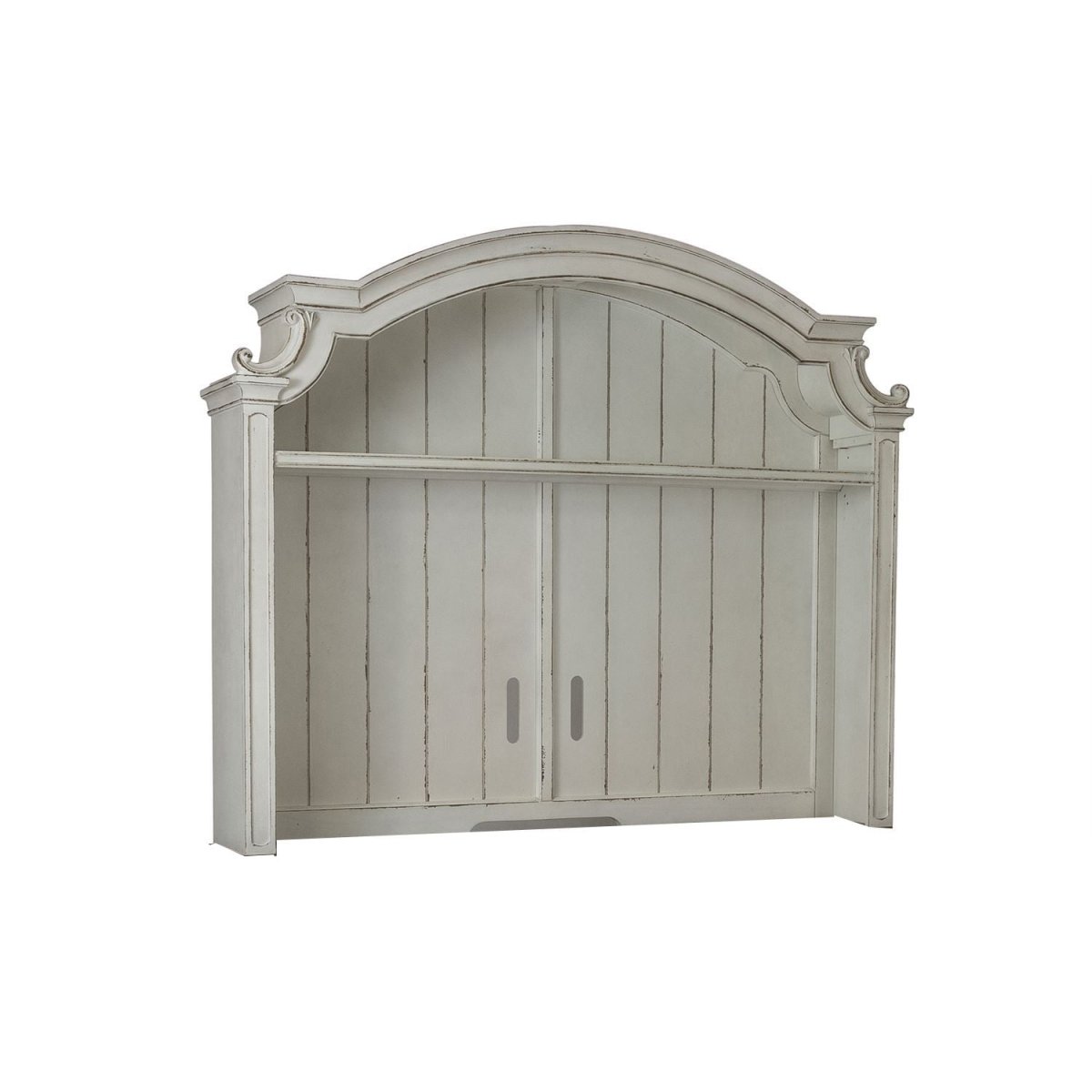 Magnolia Manor - Arched Entertainment Hutch - White Hutches by Liberty Furniture - Walls Furniture & Mattress