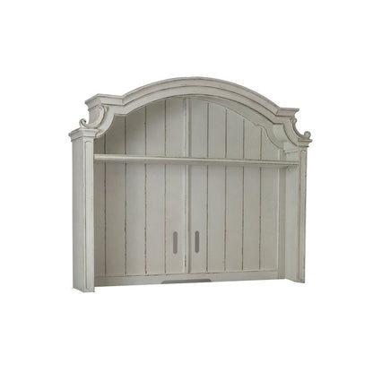 Magnolia Manor - Arched Entertainment Hutch - White Hutches by Liberty Furniture - Walls Furniture & Mattress