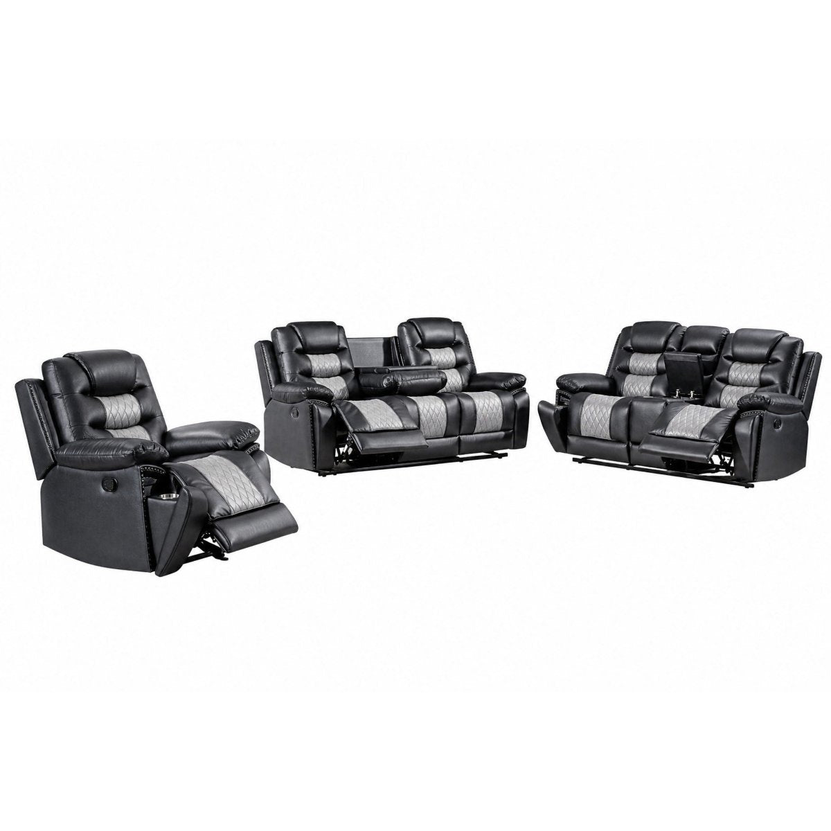 Nikko - Reclining Sofa Set Reclining Sofas & Loveseats by New Classic - Walls Furniture & Mattress