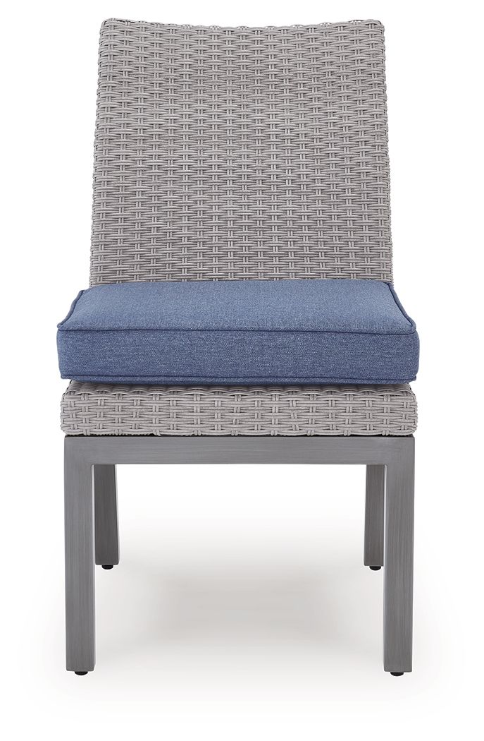 Half Moon Beach - Side Chair With Cushion (Set of 2) - Blue / Gray Chair Sets by Signature Design by Ashley® - Walls Furniture & Mattress